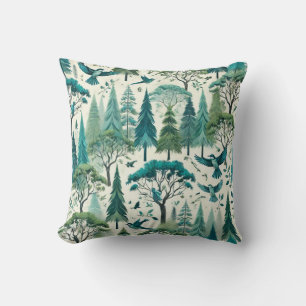 Nature-Inspired Seamless Design Throw Pillow