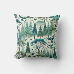Nature-Inspired Seamless Design Throw Pillow