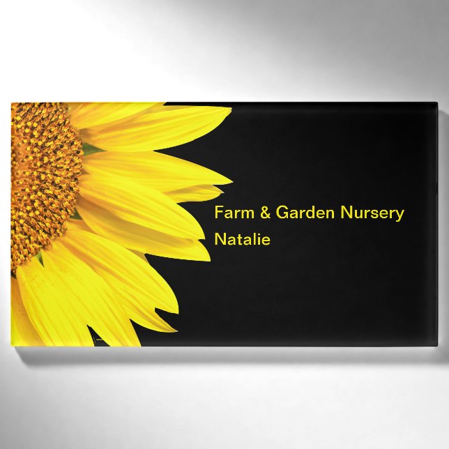 Nature Inspired Sunflower Employee Name Tags (Front)