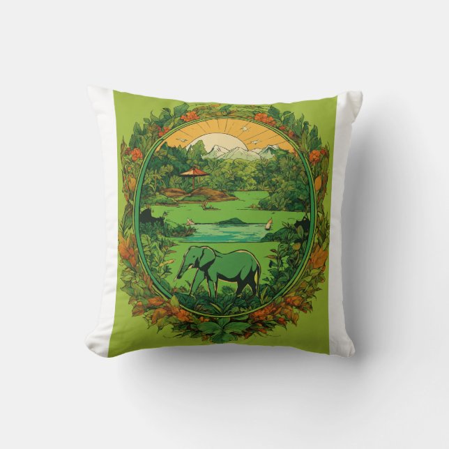 Nature inspired  throw pillow (Front)