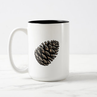Nature-Inspired Two-Tone Pine Cone Mug – 15 oz