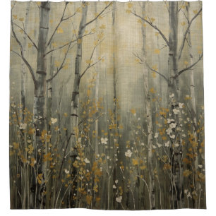 Nature Inspired Wild Flowers Birch Tree Forest