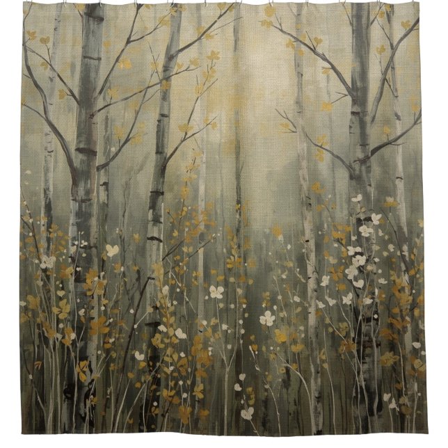 Nature Inspired Wild Flowers Birch Tree Forest (Front)