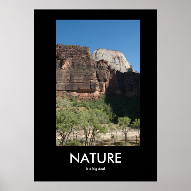 Nature is a Big Deal Demotivational Poster (Front)
