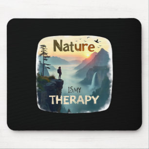 Nature Is My Therapy - Hiking - Women  Mouse Pad