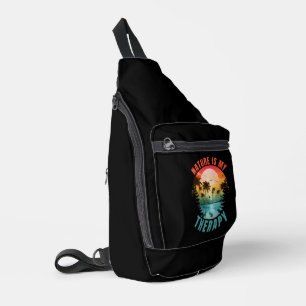 Nature is my therapy summer outdoor gift sling bag