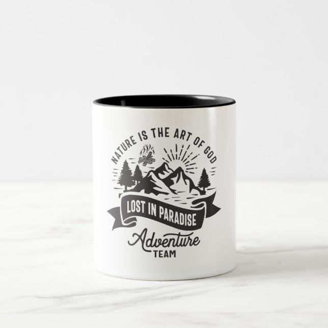 Nature is The Art Of God Lost in Paradise Two-Tone Coffee Mug (Center)