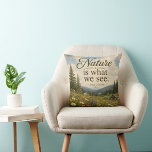Nature Is What We See Rustic Meadow Throw Pillow