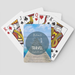 Nature It's Time To Travel Quote Playing Cards