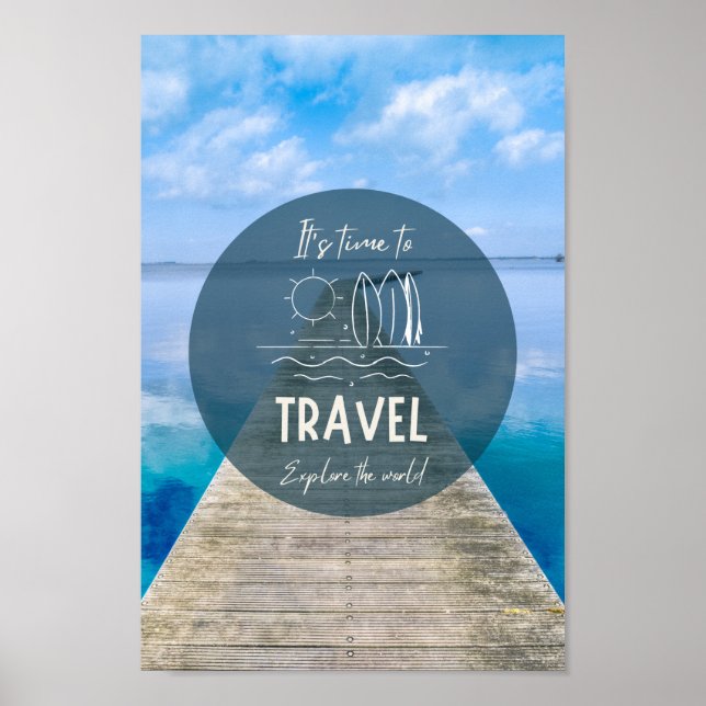 Nature It's Time To Travel Quote Poster (Front)