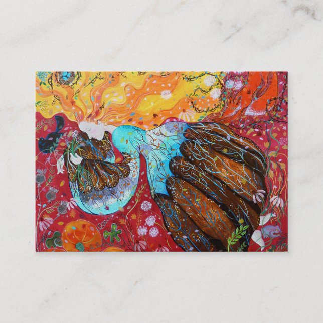 Nature Lady and the Seasons of the Year. Business Card (Front)