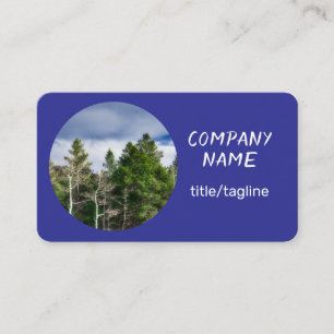  nature landscape evergreen trees on light  grey  business card