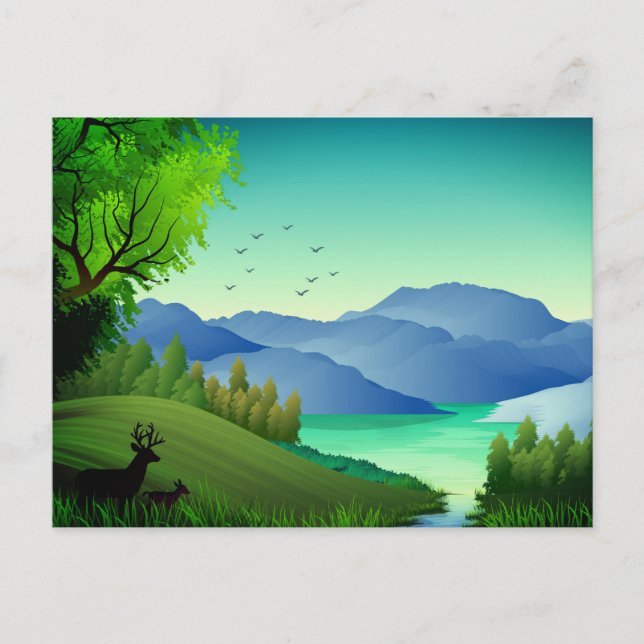 Nature Landscape Illustration-46855 Postcard (Front)