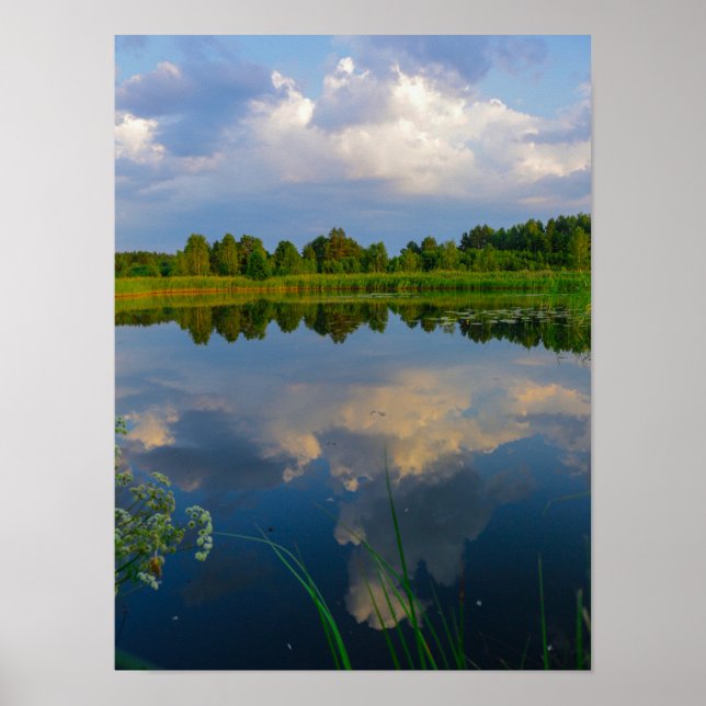 Nature Landscape Lake Scenery Belarus Poster (Front)