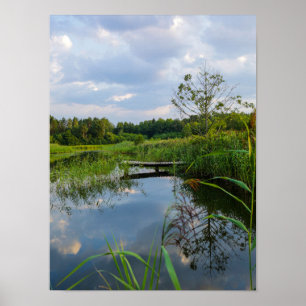 Nature Landscape Lake Scenery Belarus Poster
