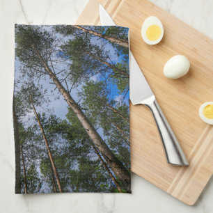 Nature Landscape Look Up Forest Trees Kitchen Towel