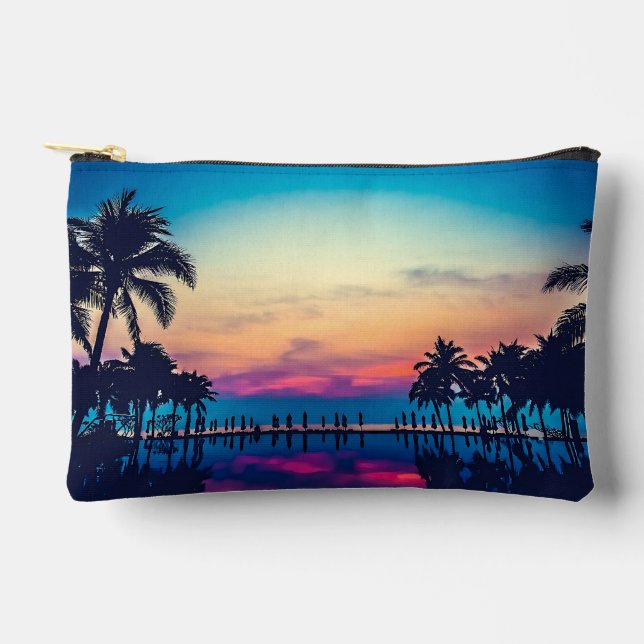 Nature Landscape Pool Palm Trees-25925 Accessory Pouch (Front)