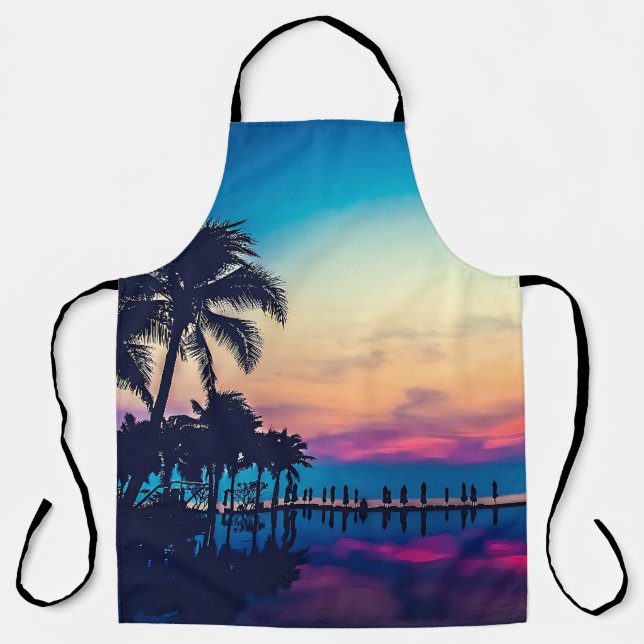 Nature Landscape Pool Palm Trees-25925 Apron (Front)