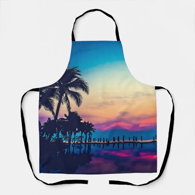 Nature Landscape Pool Palm Trees-25925 Apron (Front)