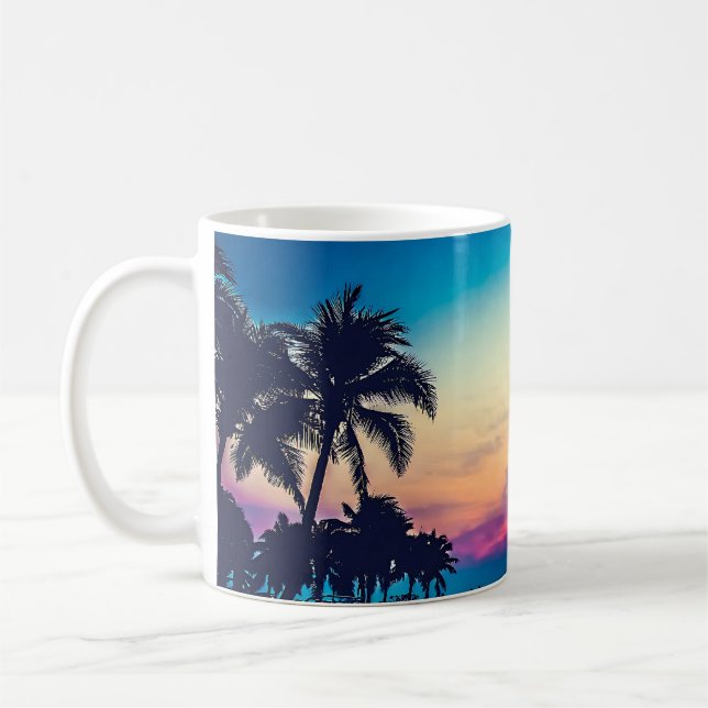 Nature Landscape Pool Palm Trees-25925 Coffee Mug (Left)