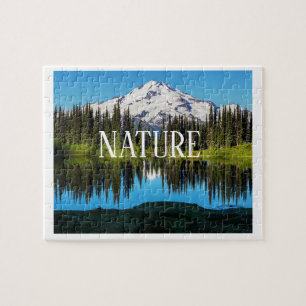Nature Landscape Puzzle   Mountain, Trees & Lake 