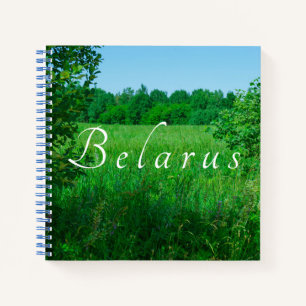 Nature Landscape Scenery Green Field Forest Notebook