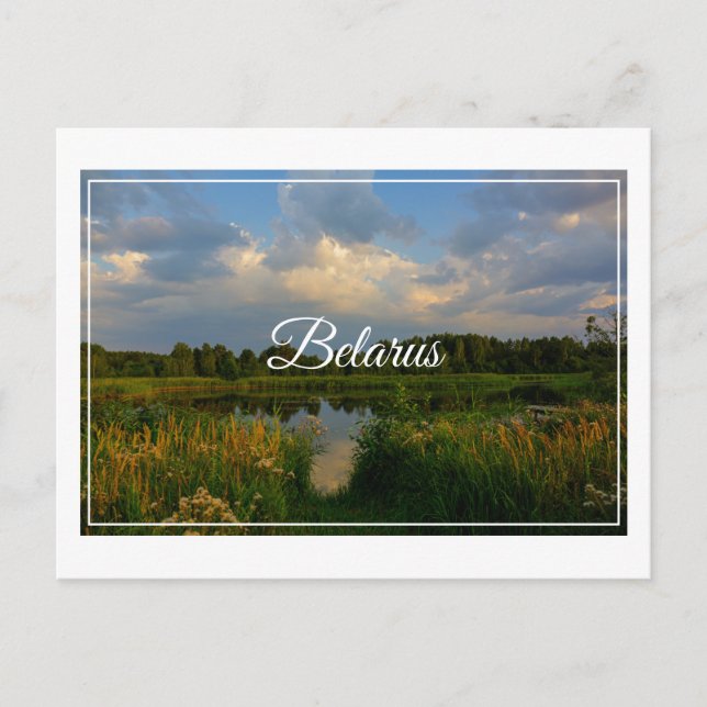 Nature Landscape Scenery Lake Belarus Postcard (Front)