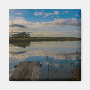 Nature Landscape Scenery Lake Sky Belarus Pier Magnet