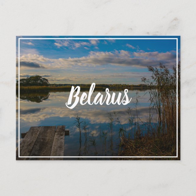 Nature Landscape Scenery Lake Sky Belarus Postcard (Front)