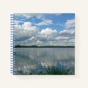 Nature Landscape Scenery Lake Sky Clouds Belarus Notebook