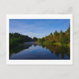 Nature Landscape Scenery Lake Sky Fog Canal Postcard