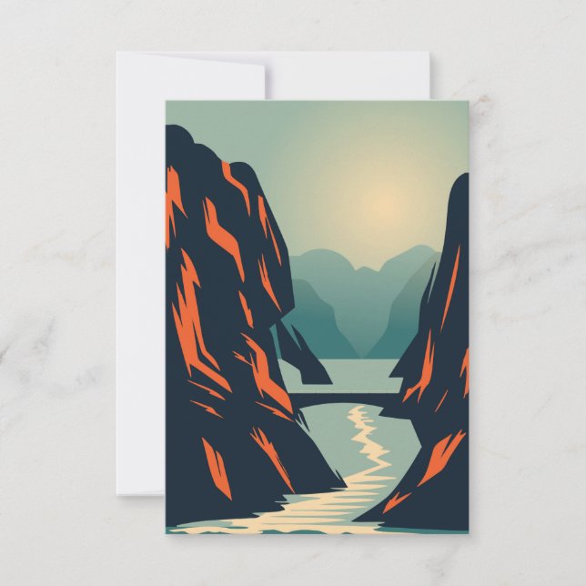Nature landscape thank you card (Front)