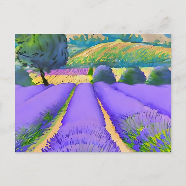 Nature Lavender fields Postcard (Front)