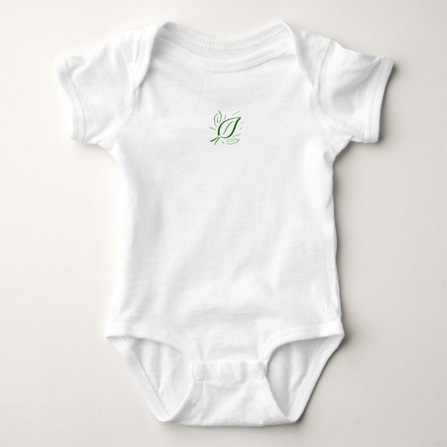 Nature Leaf Green Mini - Baby Bodysuit (Front)