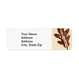 Nature Leaf Print, brown oak leaf' autumn