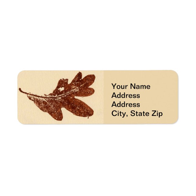 Nature Leaf Print, sienna oak leaf autumn (Front)