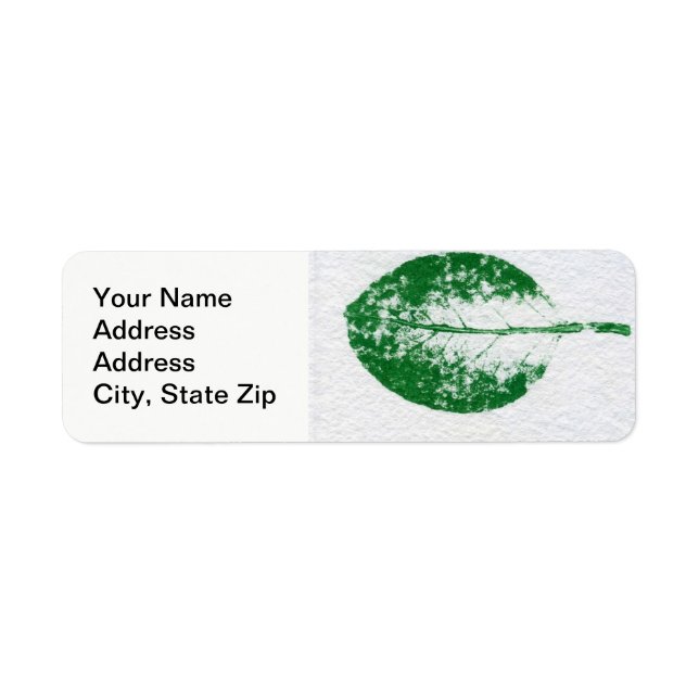 Nature Leaf Print, spring apple leaf in green. (Front)
