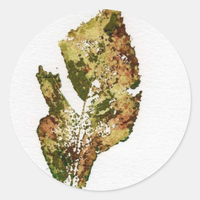 Nature leaf Prints Sticker (Front)