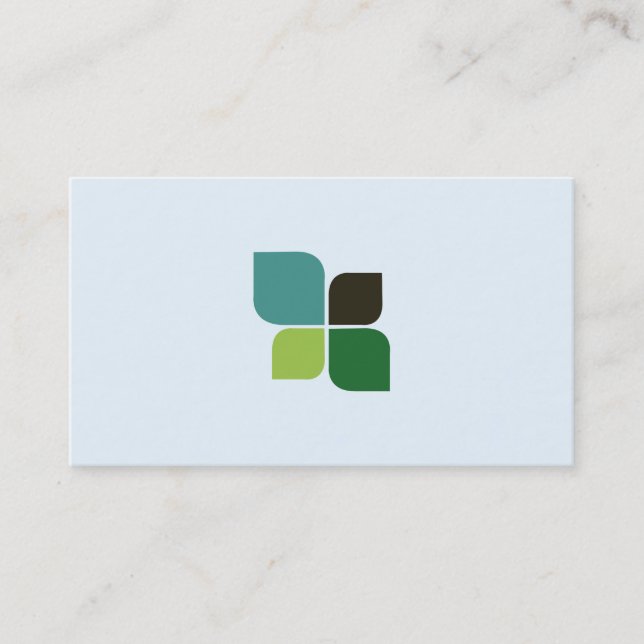 Nature Logo (alice blue) Business Card (Front)