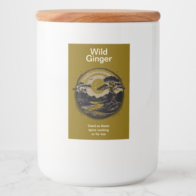 Nature Logo Illustration With 2 Editable Sections Food Label (Front)