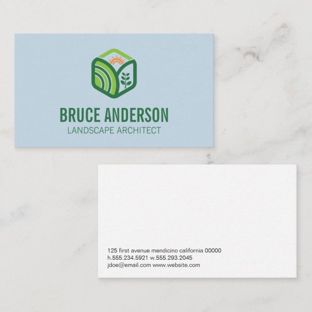 Nature Logo | Landscaping Garden Business Card (Front/Back)