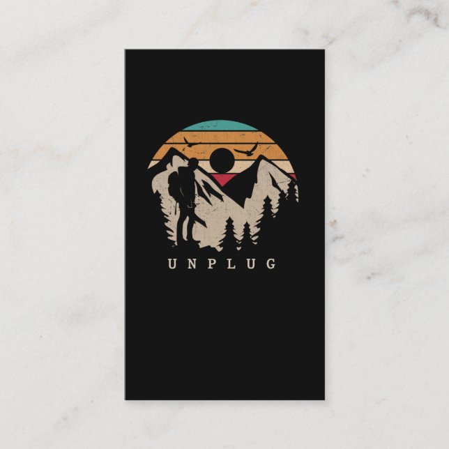Nature Lover Adventure Scout Outdoor Hiking Camper Business Card (Front)