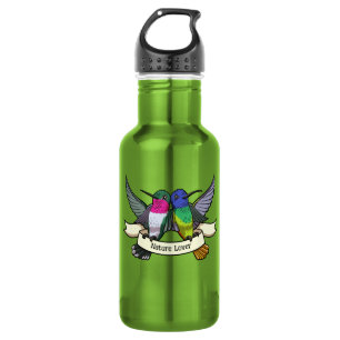 Nature Lover Colourful Hummingbirds Cartoon 532 Ml Water Bottle