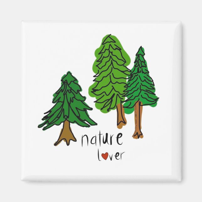 Nature Lover Forest Trees Magnet (Front)