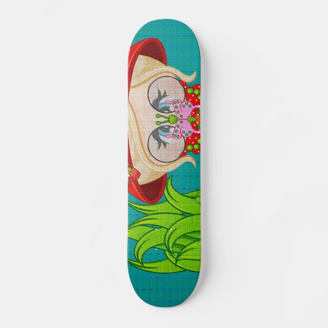 Nature Lover Frog Faery Skateboard (Front)