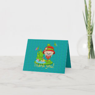 Nature Lover Frog Faery Thank You Card