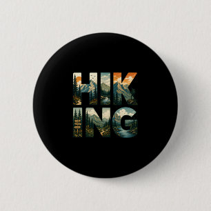 Nature lover hiking design mountain adventure 2 inch round button