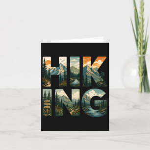 Nature lover hiking design mountain adventure card