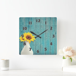 Nature lover square wall clock