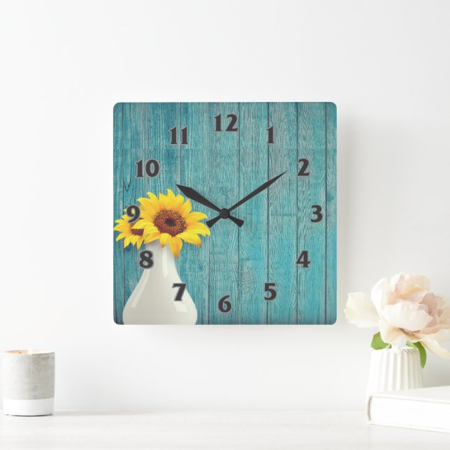 Nature lover square wall clock (Home)